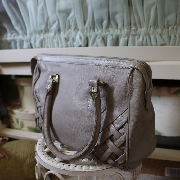 Created By Valerie New York Leather Light Gray Bag - Picture 3 of 12